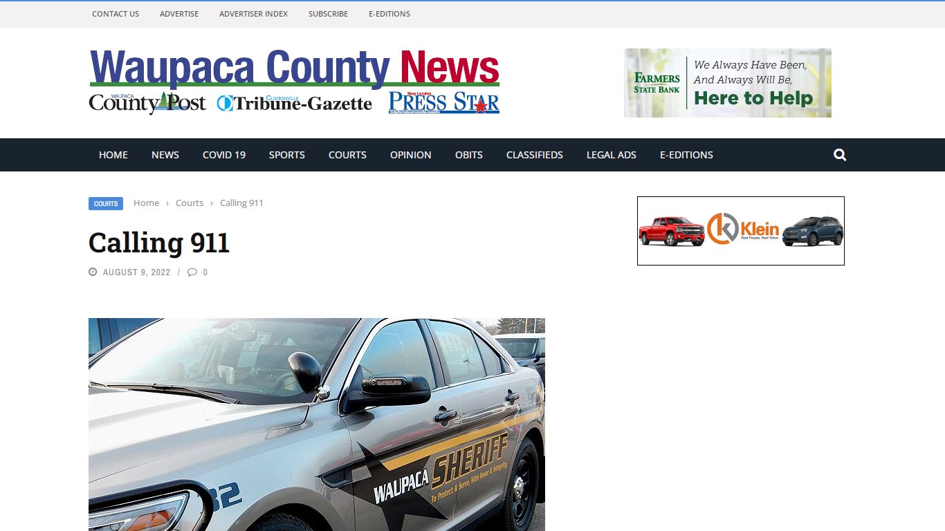 Calling 911 - Waupaca County Post